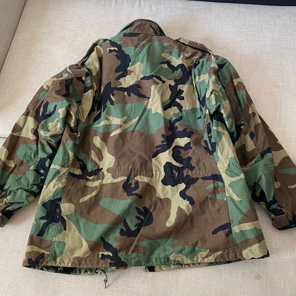 Vintage Military Woodland Camo M-65 Field Jacket